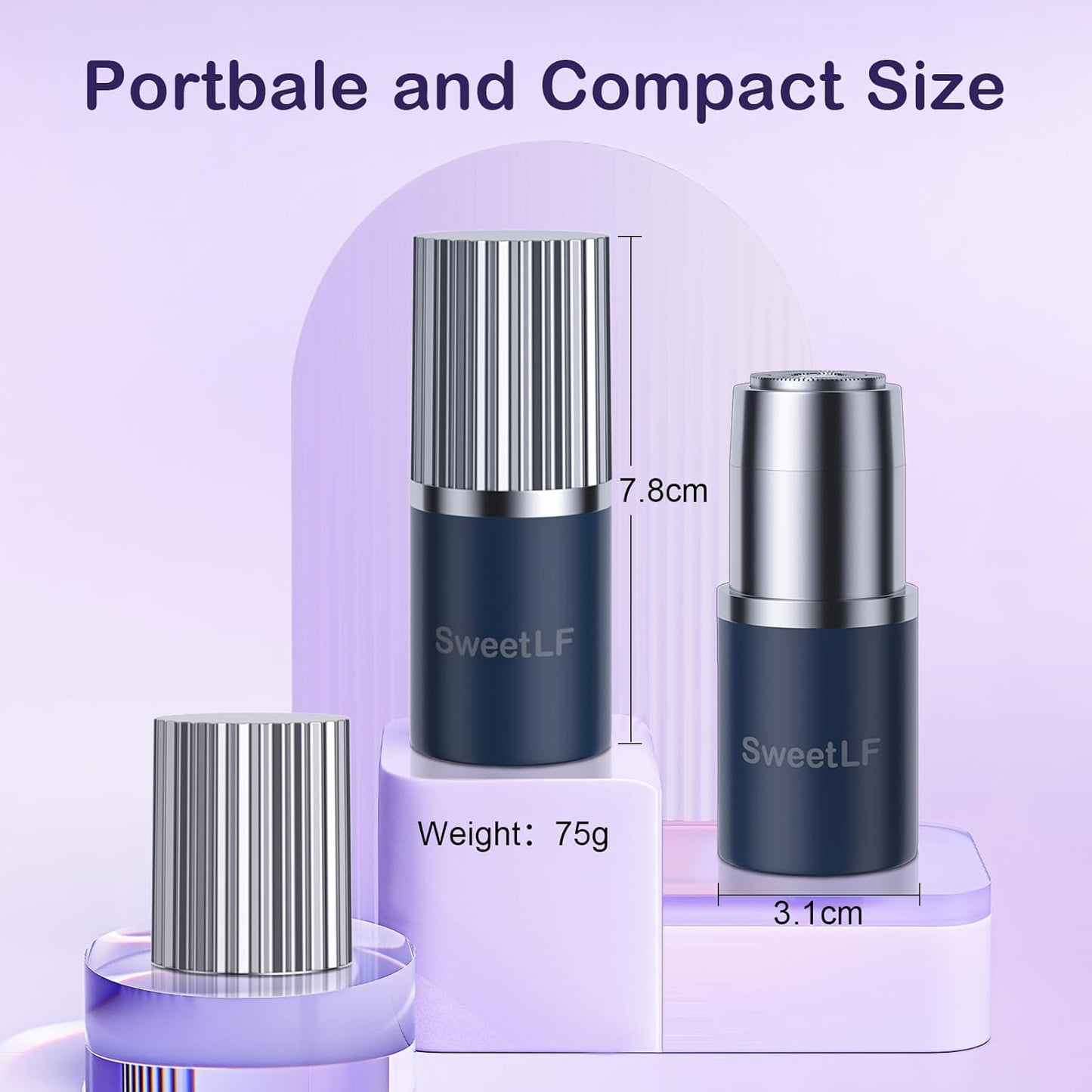 Electric Shaver for Women,SweetLF Bikini Trimmer for WomenElectric Razor for Pubic Legs Body Arm,Underarm,USB Rechargeable Razor Wet Dry Mini Electric Shaver Facial Hair Removal IPX7 Waterproof