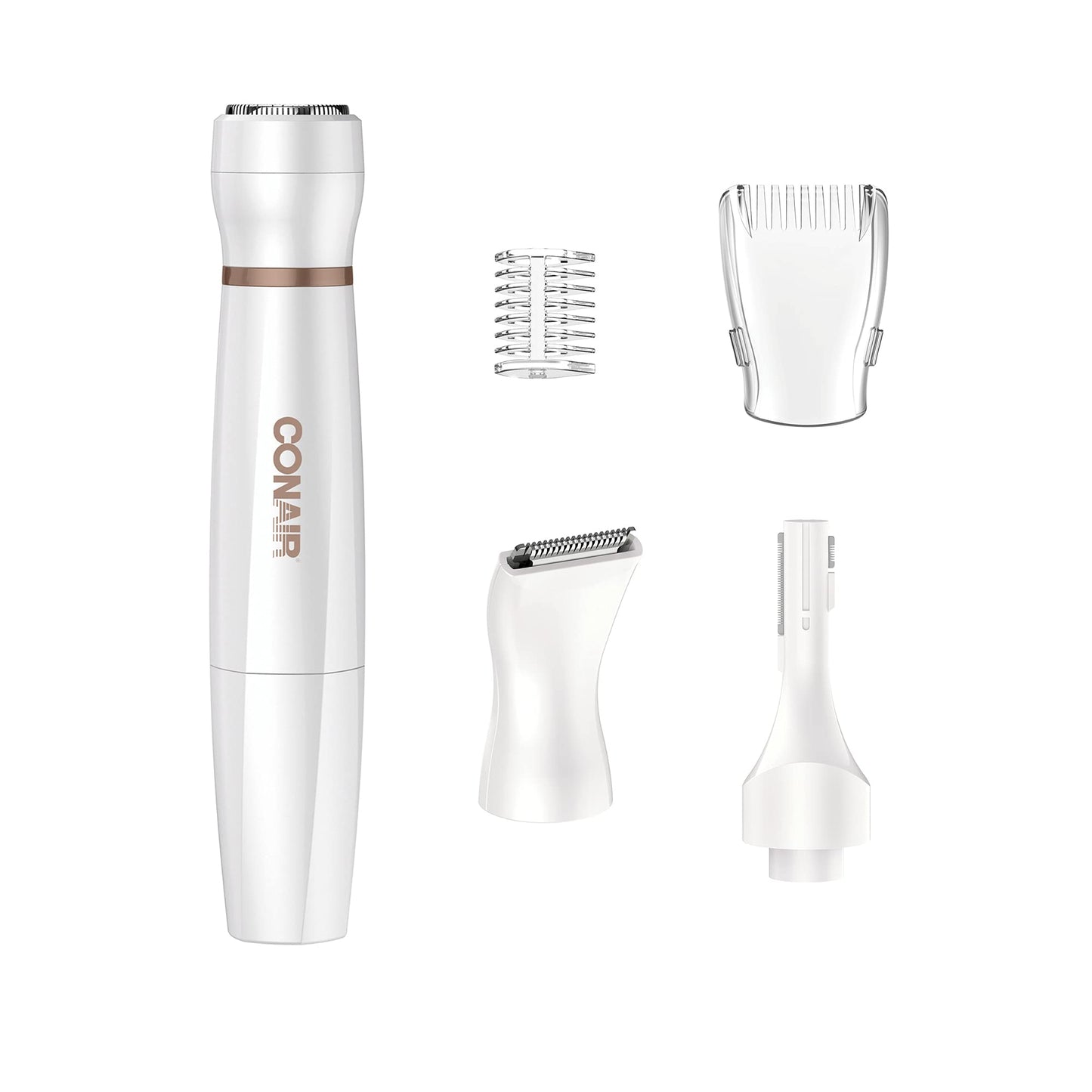 Conair All-In-1 Body and Facial Hair Removal for Women, Cordless Electric Trimmer & Shaver, Perfect for Face, Ear/Nose, Eyebrows, Legs, and Bikini Lines