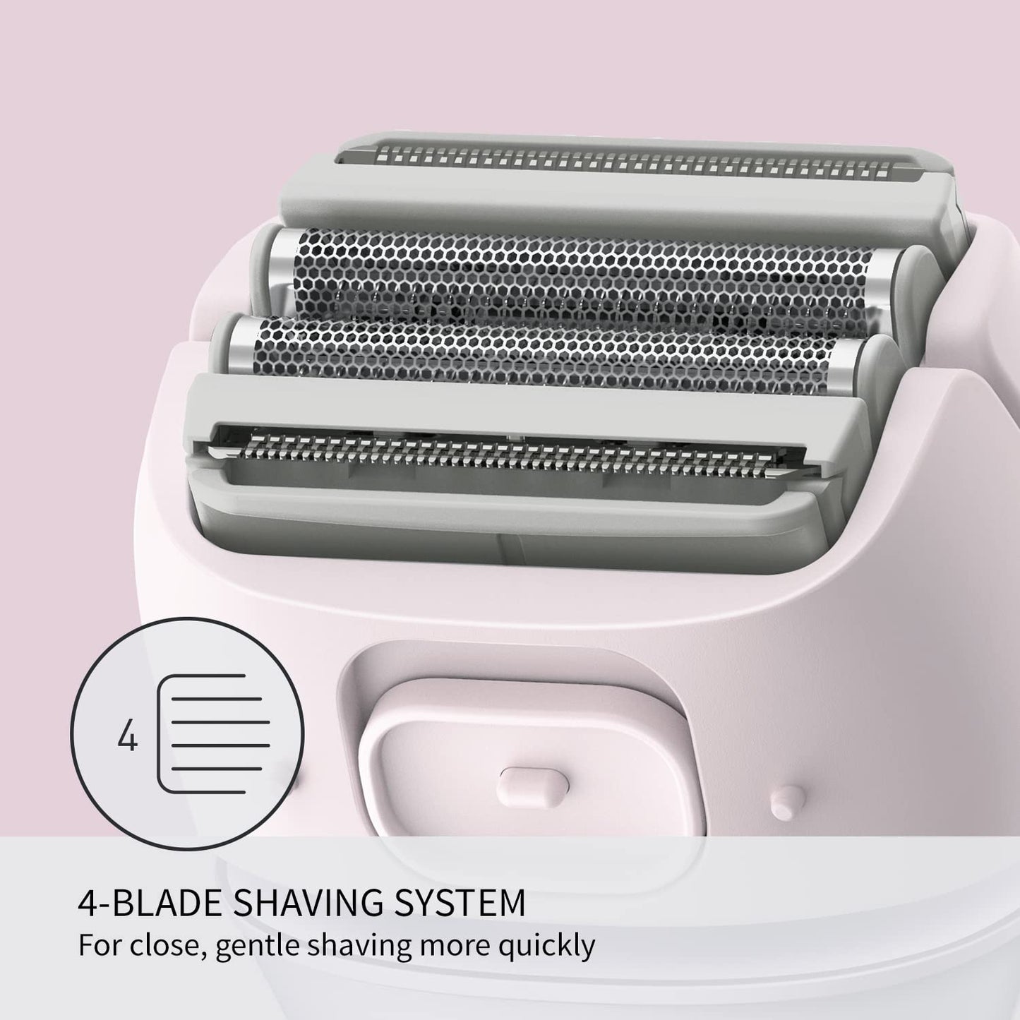 Panasonic Electric Razor for Women, Cordless 3-Blade Shaver with Pop-Up Trimmer, Wet Dry Operation - ES-AWL6AG (Mint)