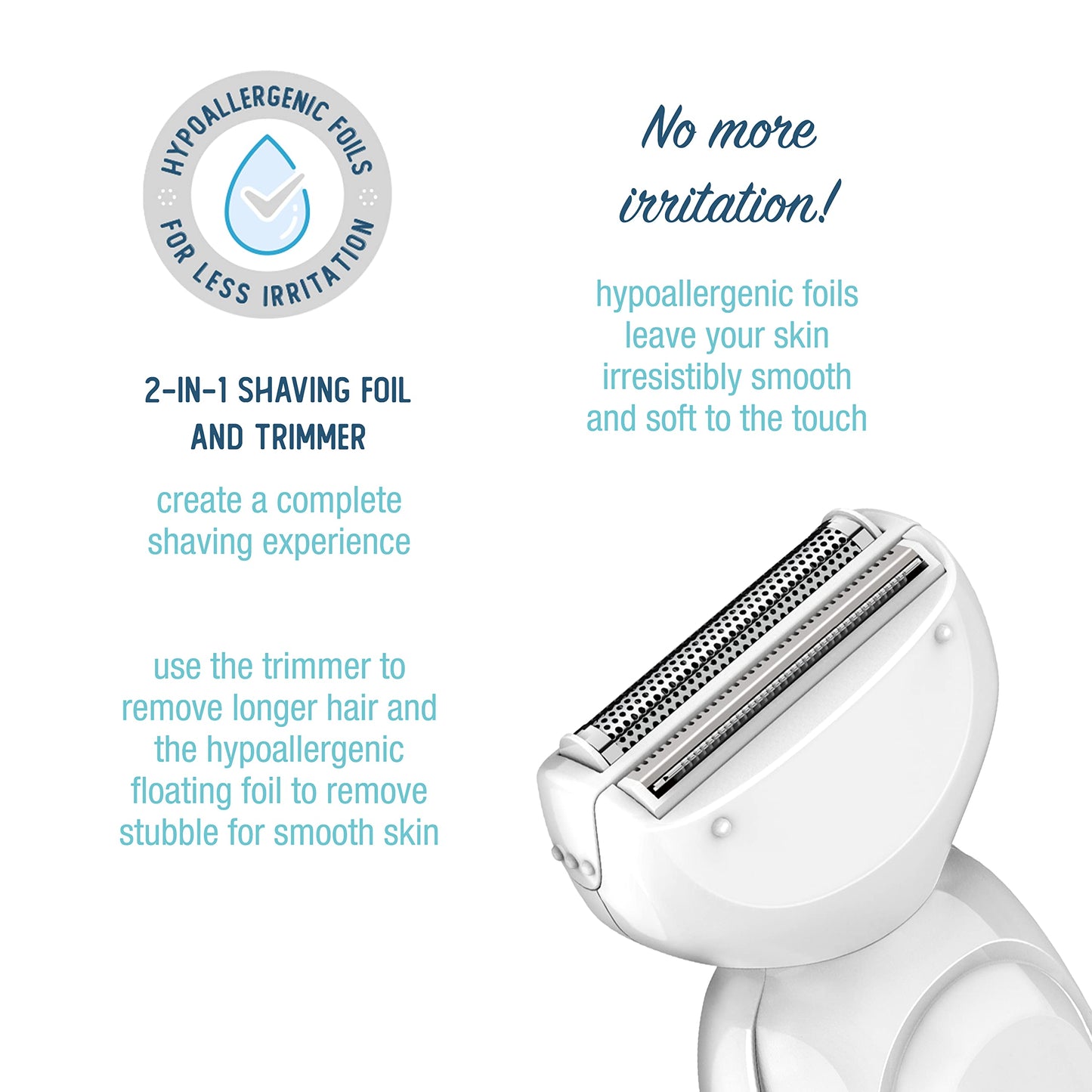 Conair All-In-1 Body and Facial Hair Removal for Women, Cordless Electric Trimmer & Shaver, Perfect for Face, Ear/Nose, Eyebrows, Legs, and Bikini Lines