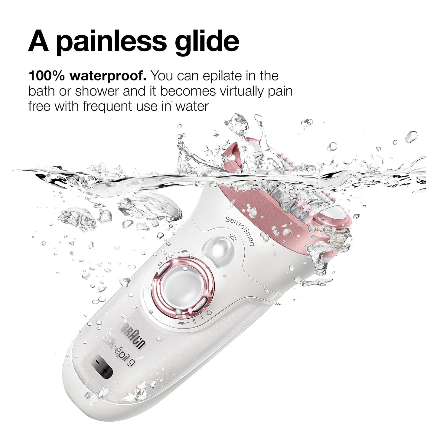 Braun Epilator Silk-épil 9 9-720, Hair Removal Device, Epilator for Women, Wet/Dry, Waterproof, 3-in-1 Epilate, Shave, or Trim, Salon-Like Smooth Skin, Womens Shaver & Trimmer, Cordless, Rechargeable
